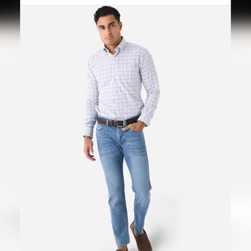 Peter Millar Crown Crafted Stone Washed Jeans Size 34 x 32 Nwt